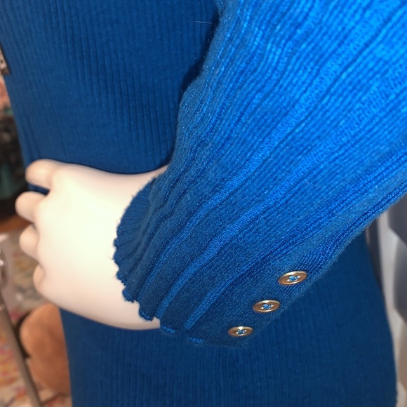Pull over ribbed sweater Liz Claiborne royal blue - Picture 4 of 6